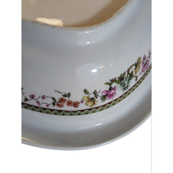 RARE HTF Limoges Tressemanes Vogt 6701 French Porcelain 9.5” Serving Veg Bowl - Picture 2 of 9